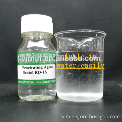 High concentration penetrating agent for alkali deweighting finish and alkali shrinkage of polyester